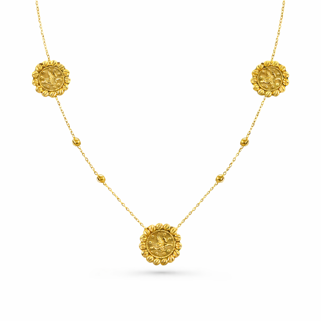 585er Gold 14K Halskette - 3er Dorica Resat