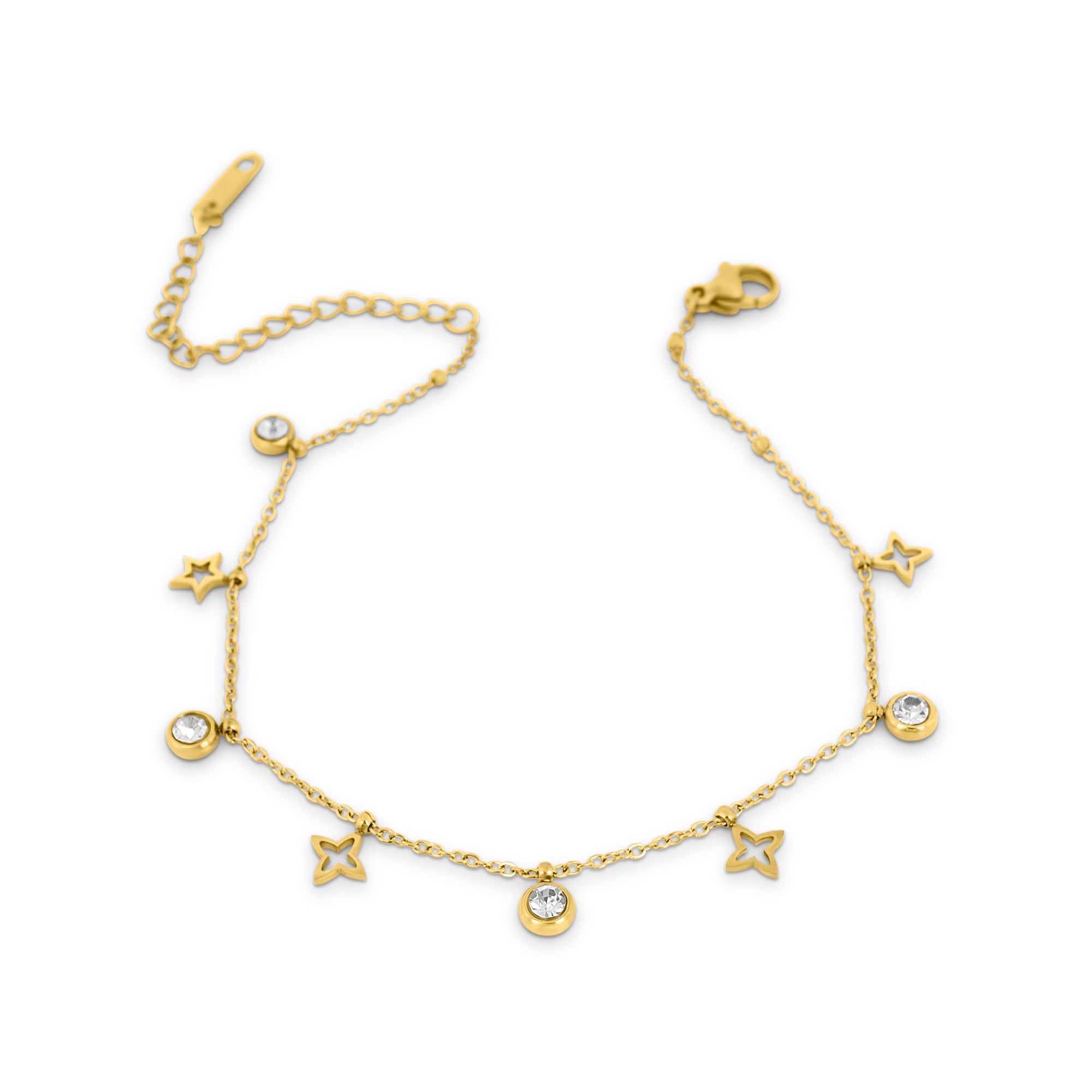 Shiny Flower Zirkonia Armband