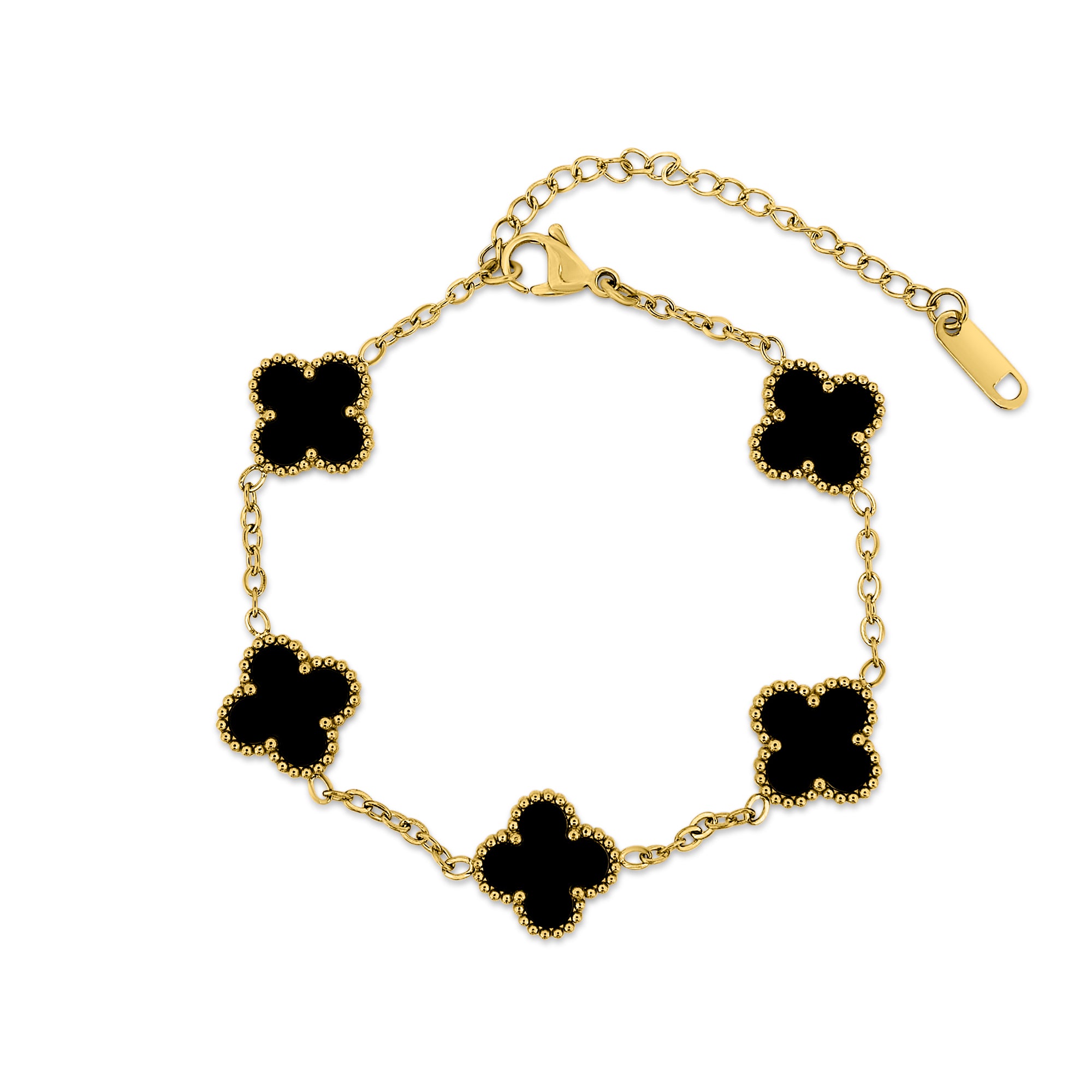 Black Multiple Leaf Armband