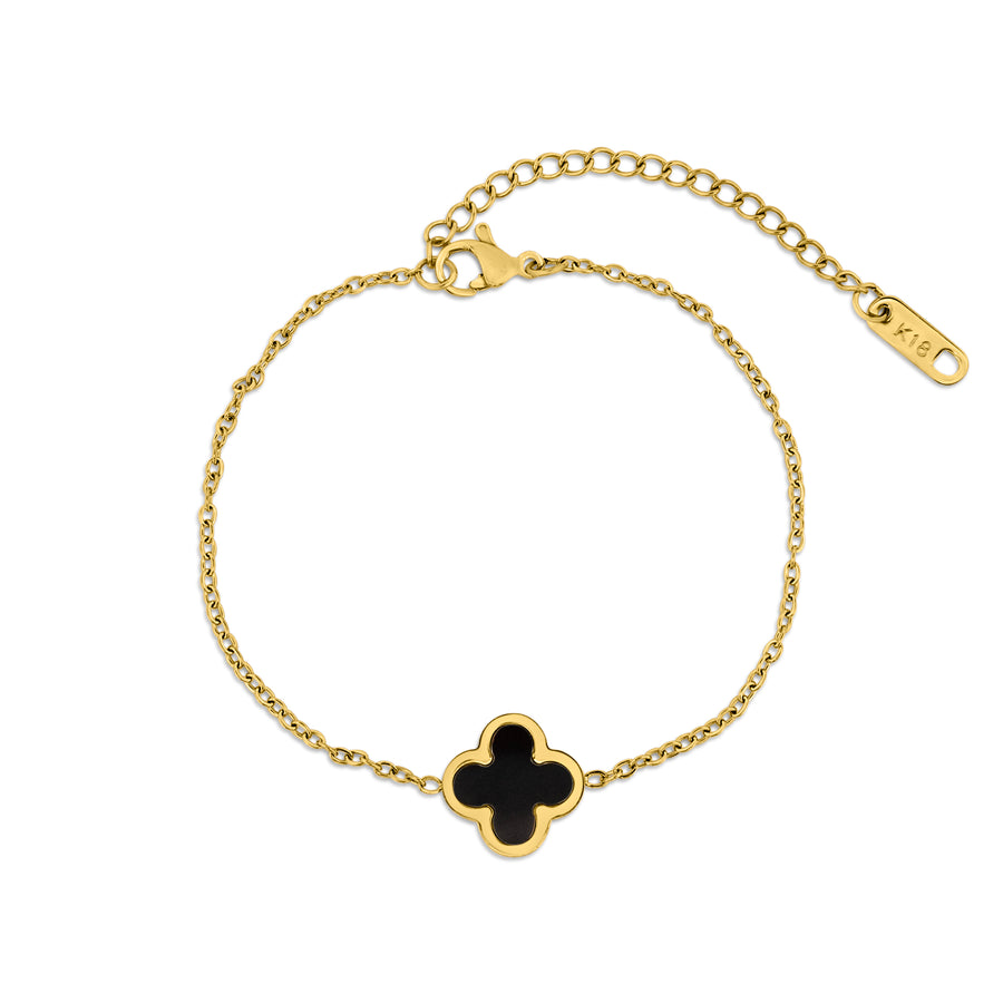 Bracelet Feuille Noire