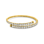 Bracelet jonc en zircone givrée