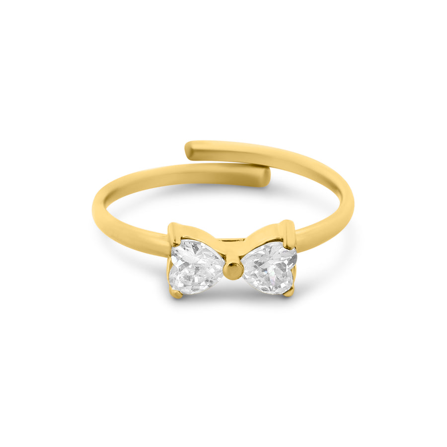 Bague ruban de cristal