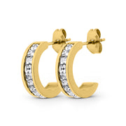 Boucles d'oreilles créoles en zircone