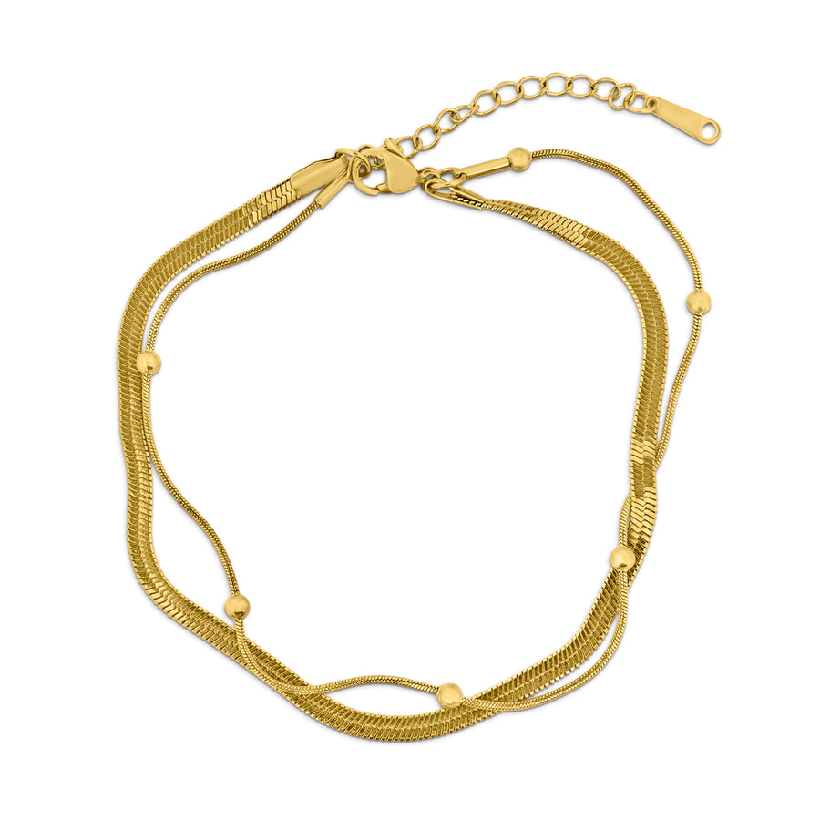 Bracelet de cheville torsadé Carly