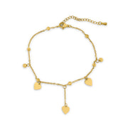 Bracelet de cheville cœur intemporel