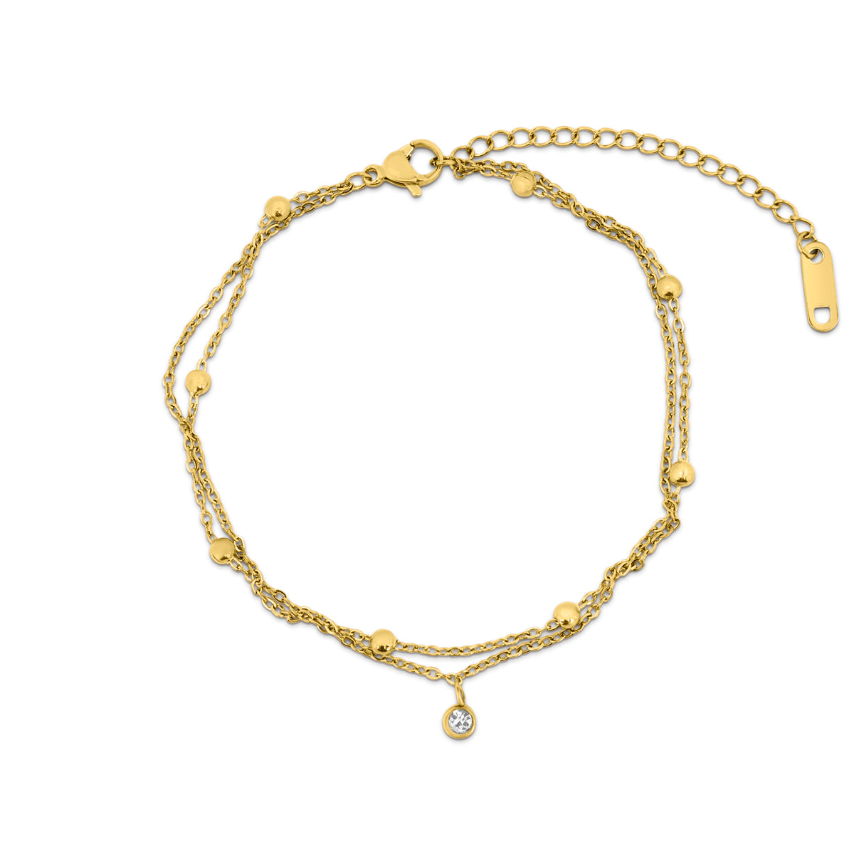 Bracelet de cheville en diamant glacé