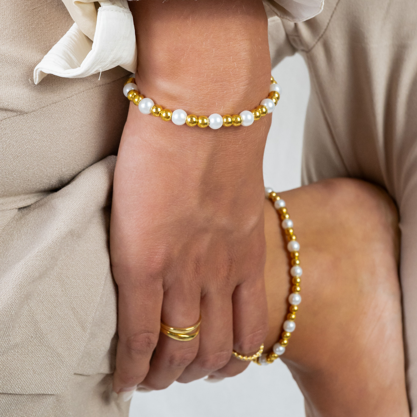 Anklet Golden Pearls