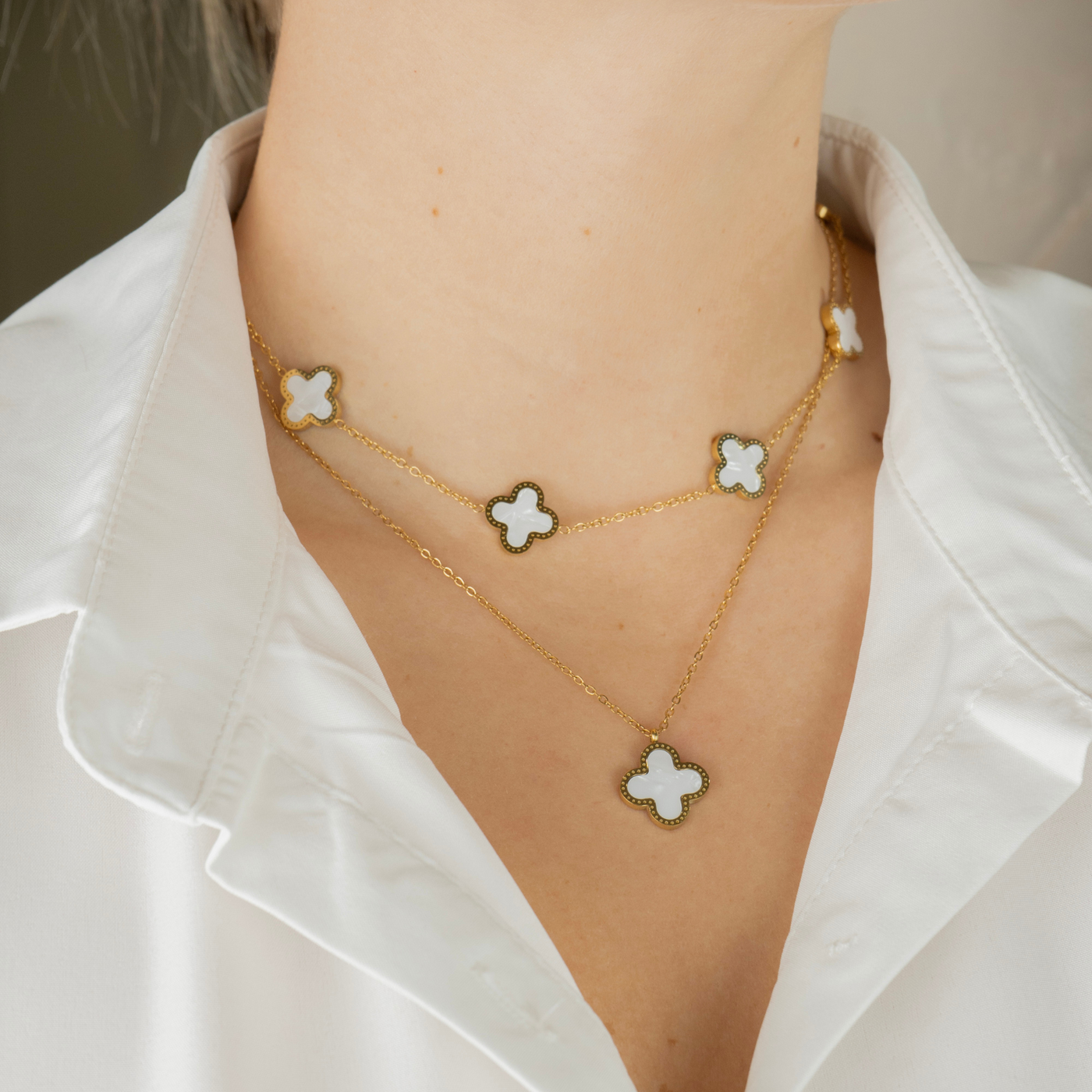 Shiny Clover necklace