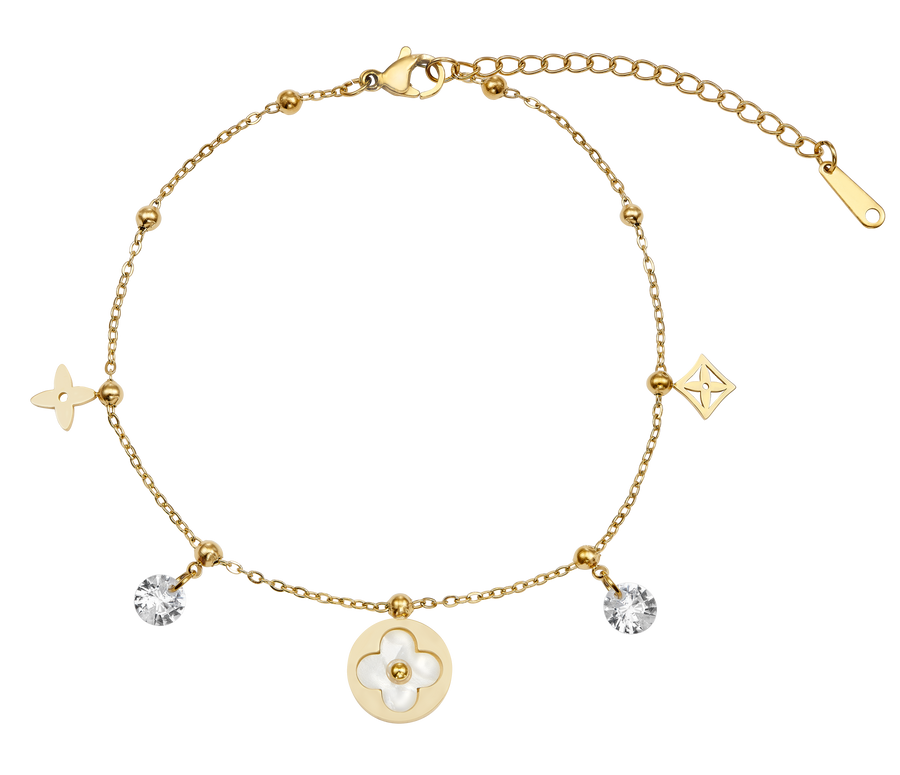 Bracelet de cheville en fleur d'orchidée