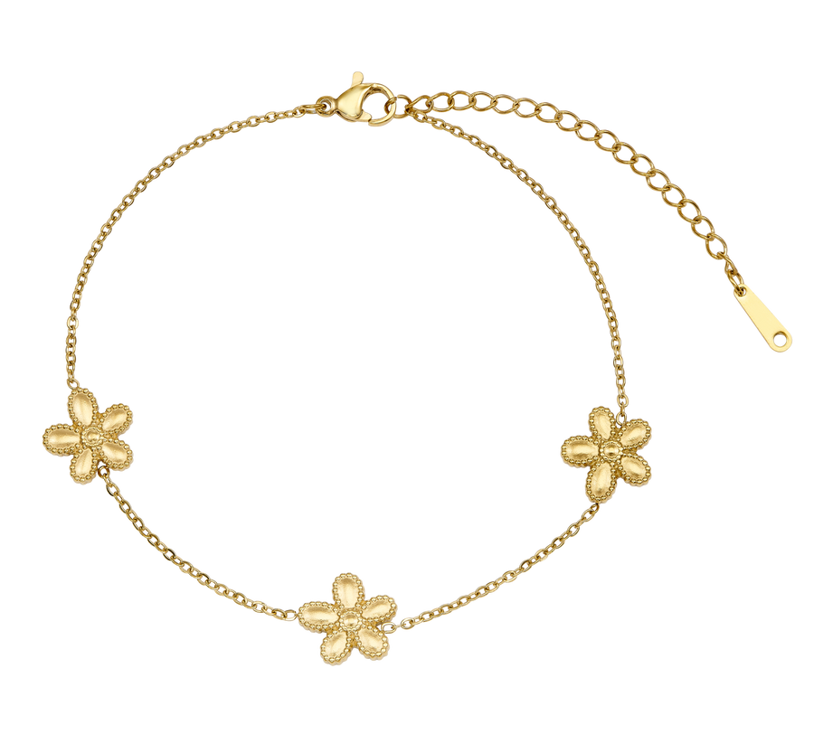 Bracelet de cheville à fleurs essentielles