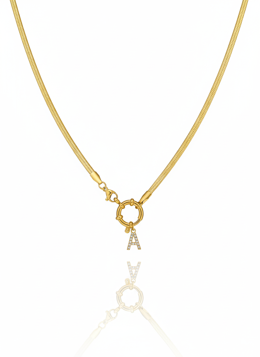 Schlangen Chocker mit Buchstabe Verschluss