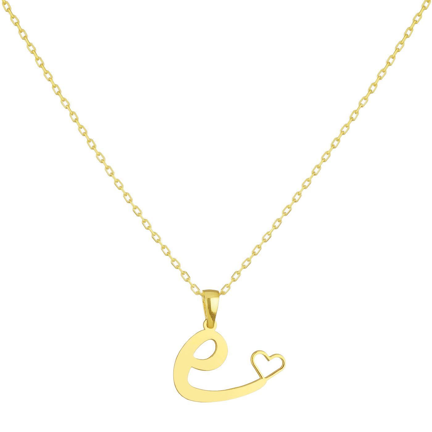 Heart necklace with letter