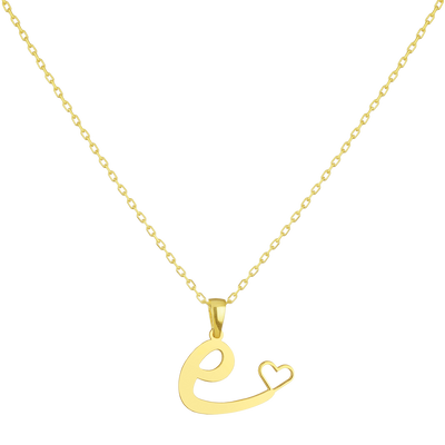 Heart necklace with letter