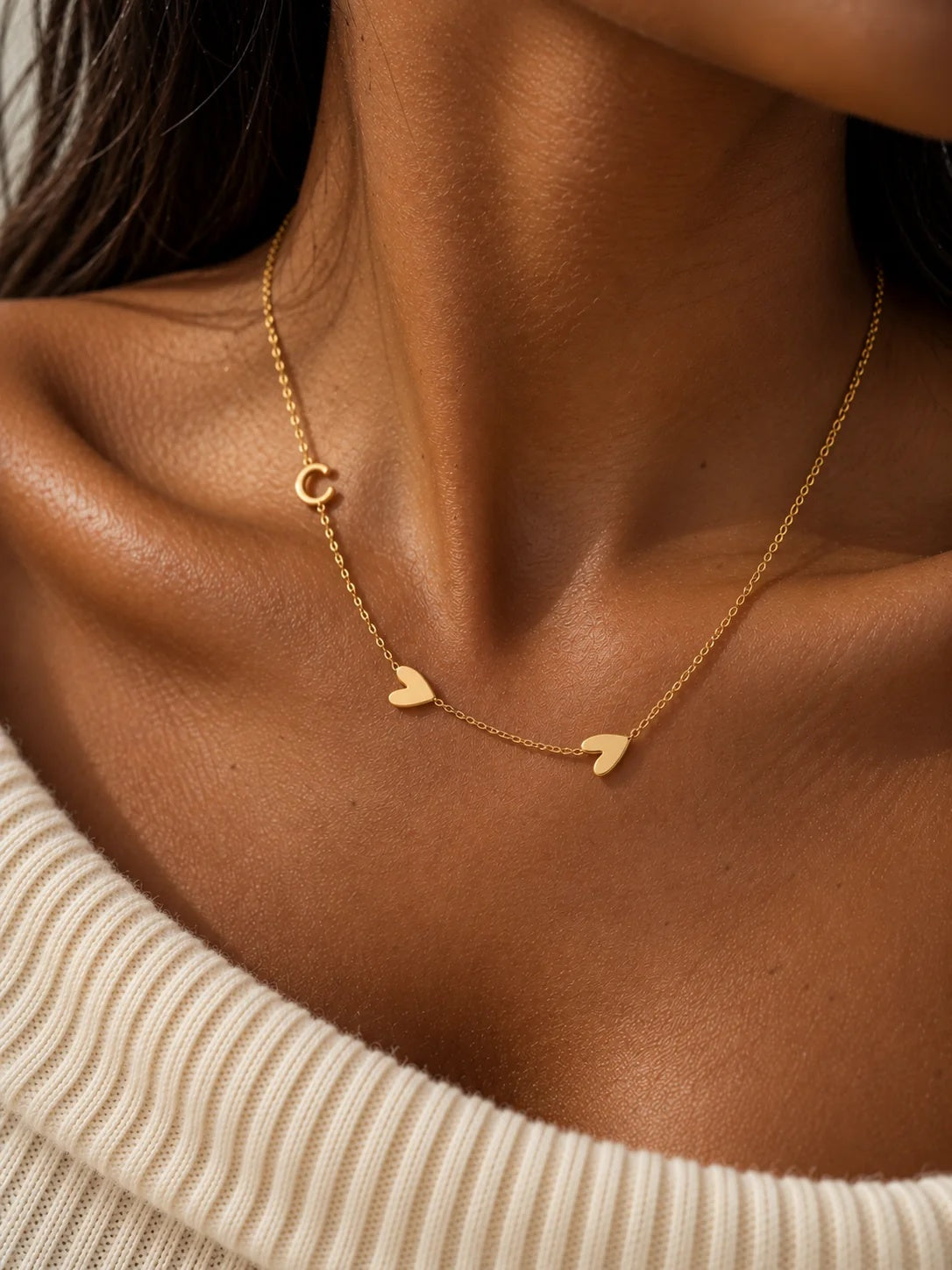 Initialkette mit Herzen