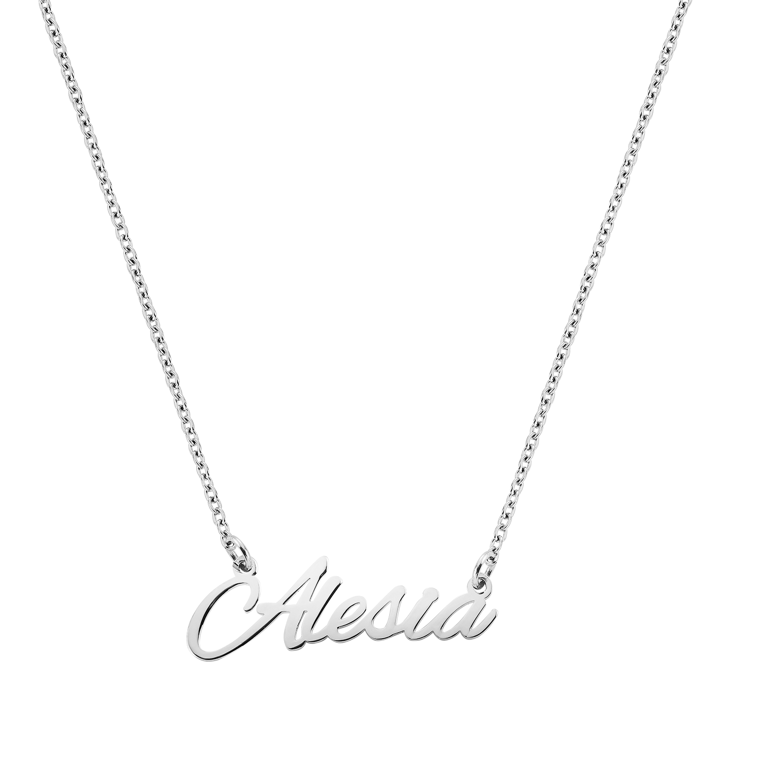 Namenskette - Variante Alesia 925er Silber