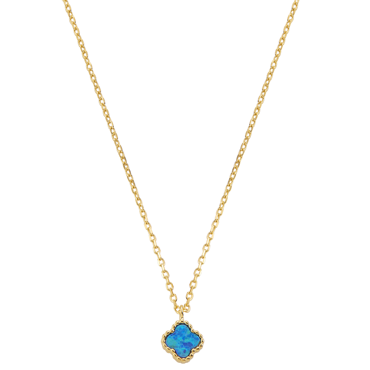 Mini Blue Leaf Halskette