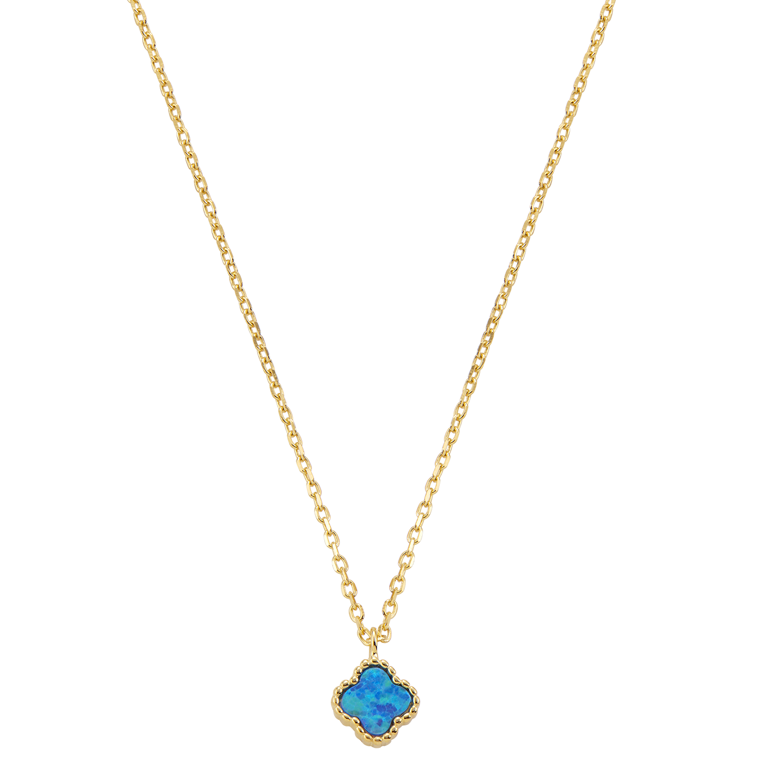 Mini Blue Leaf Halskette