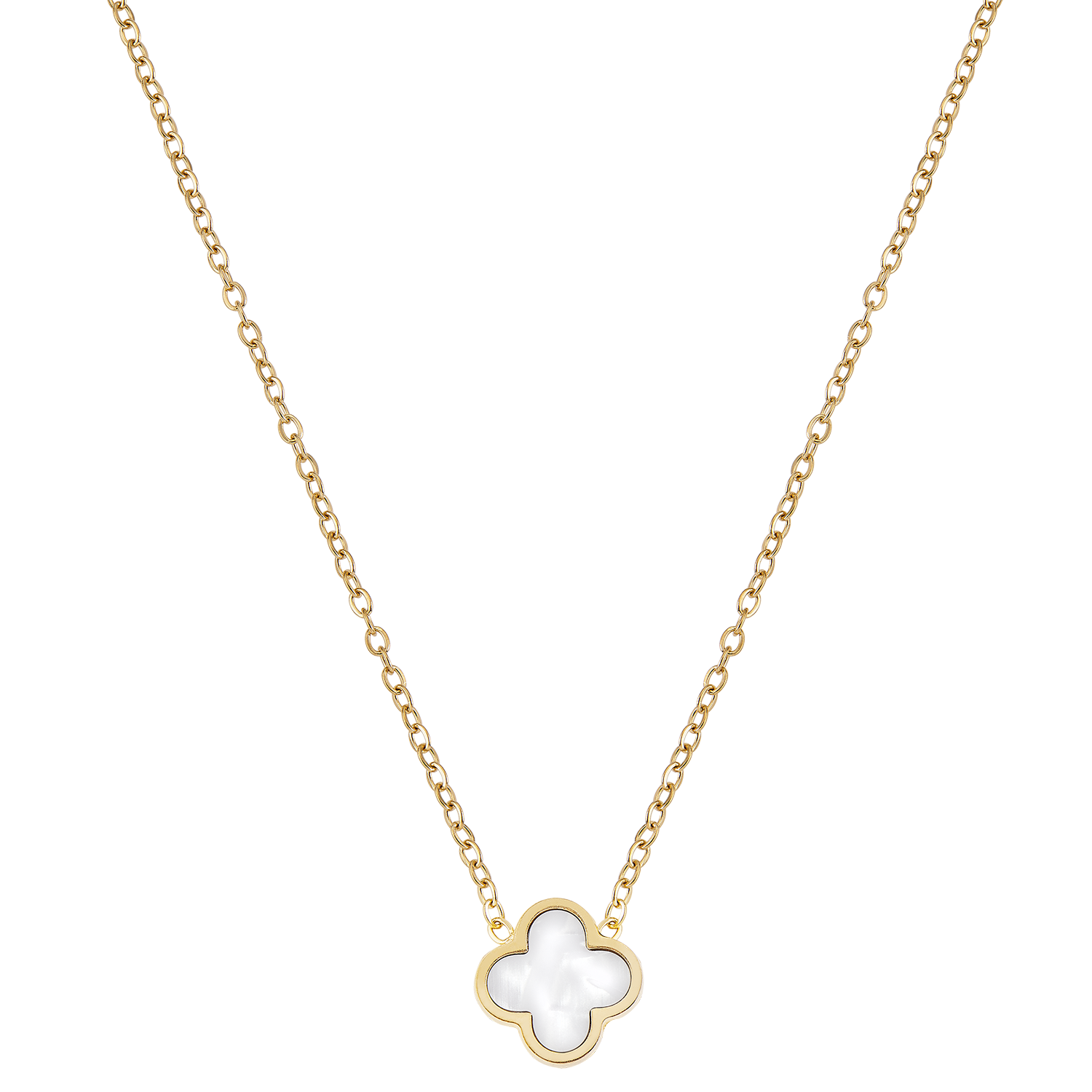 White Leaf Halskette