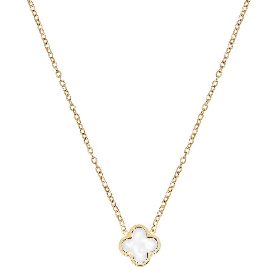 Collier Feuille Crème