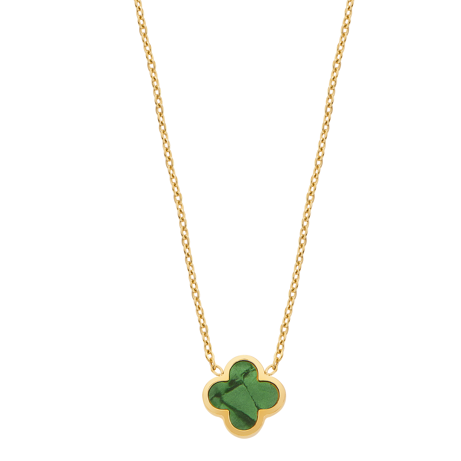 Dark Green Leaf Halskette