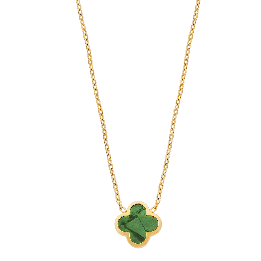 Dark Green Leaf Halskette