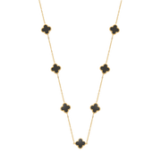 Black Multiple Leaf Halskette