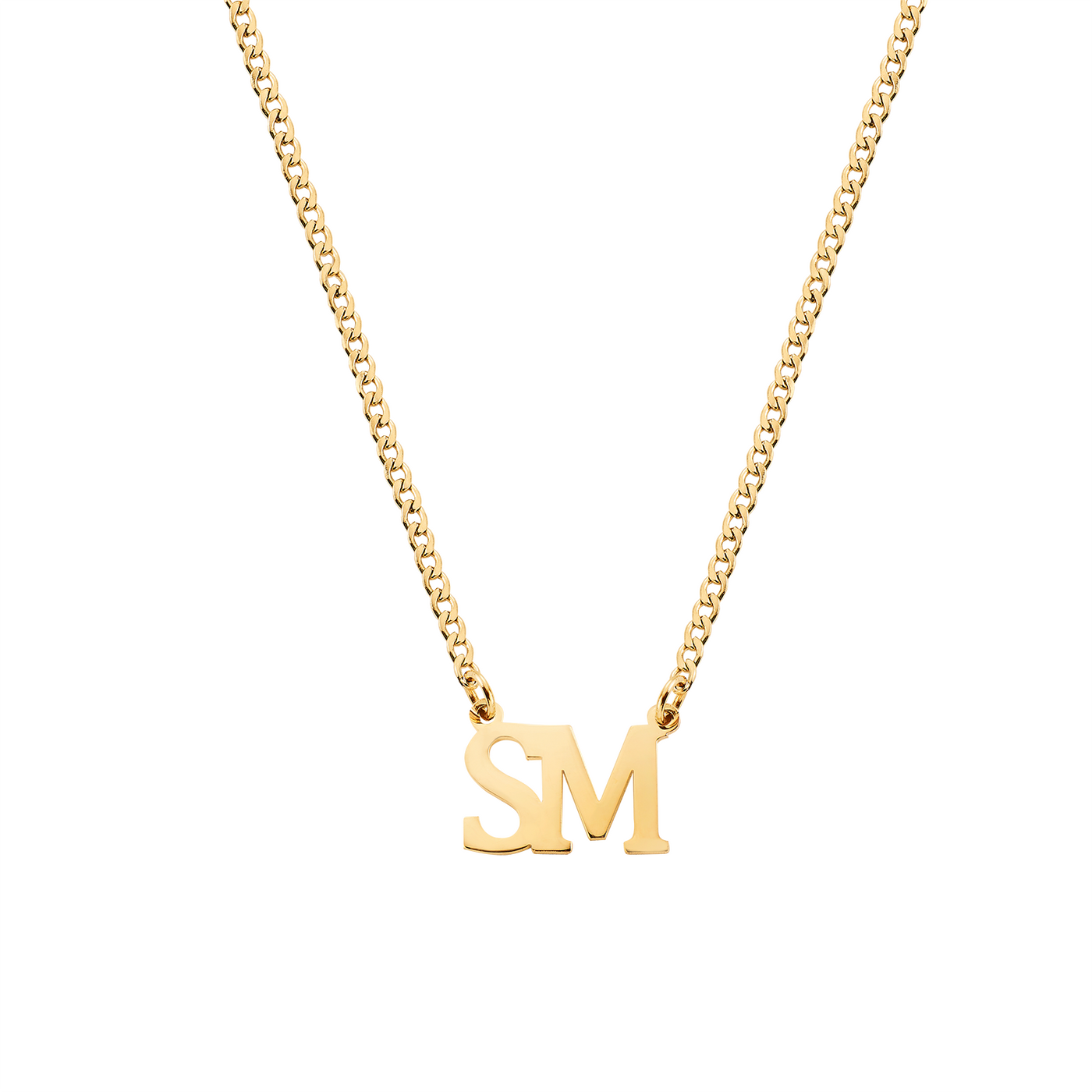 Gourmet name necklace with 2 letter variant Cambria