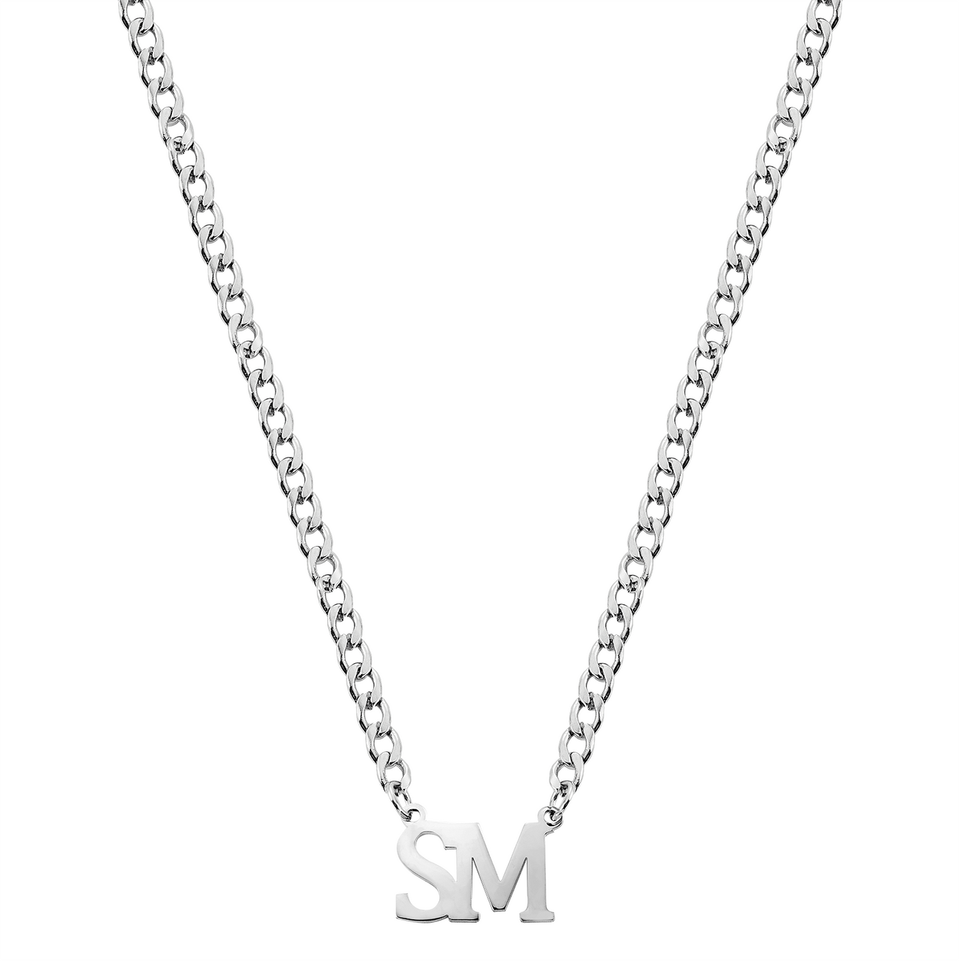 Men's name necklace with letters