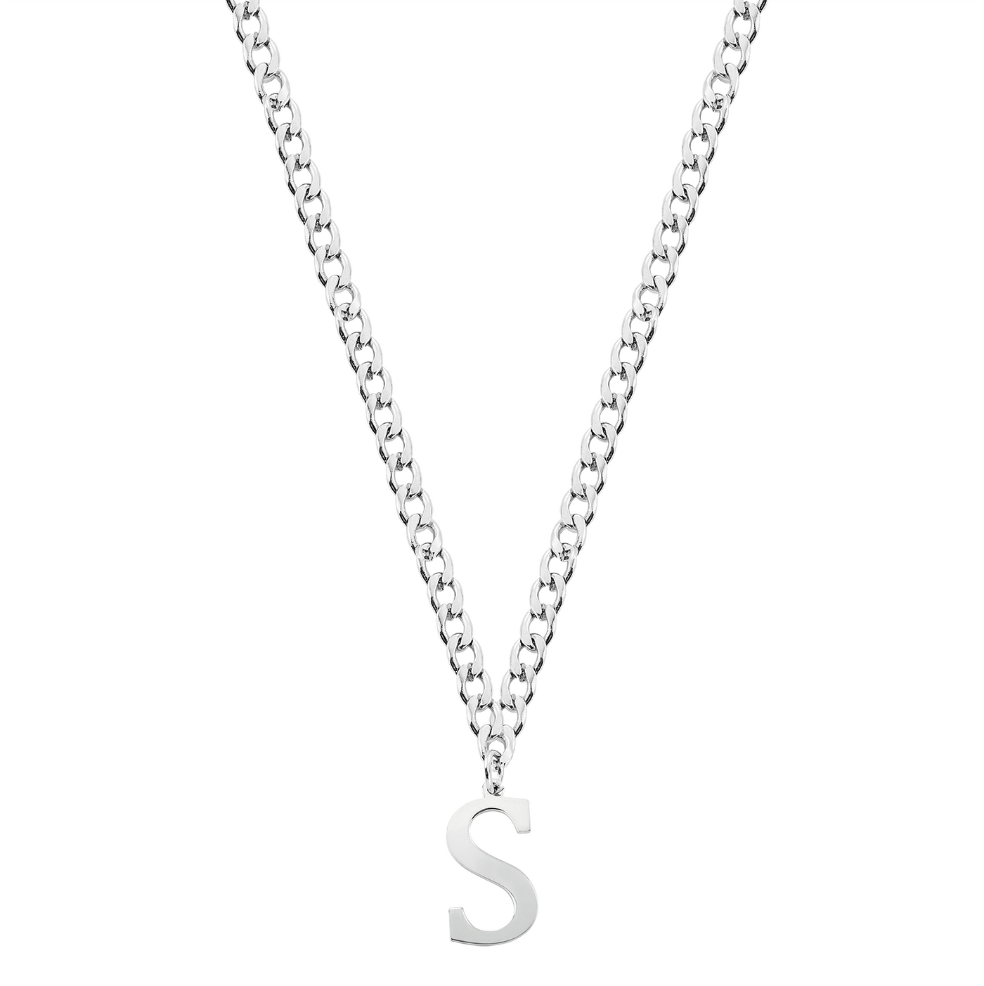 Men's Tiny Letter Name Necklace 