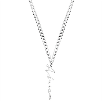 Men's name necklace - Var. Vertical Notera