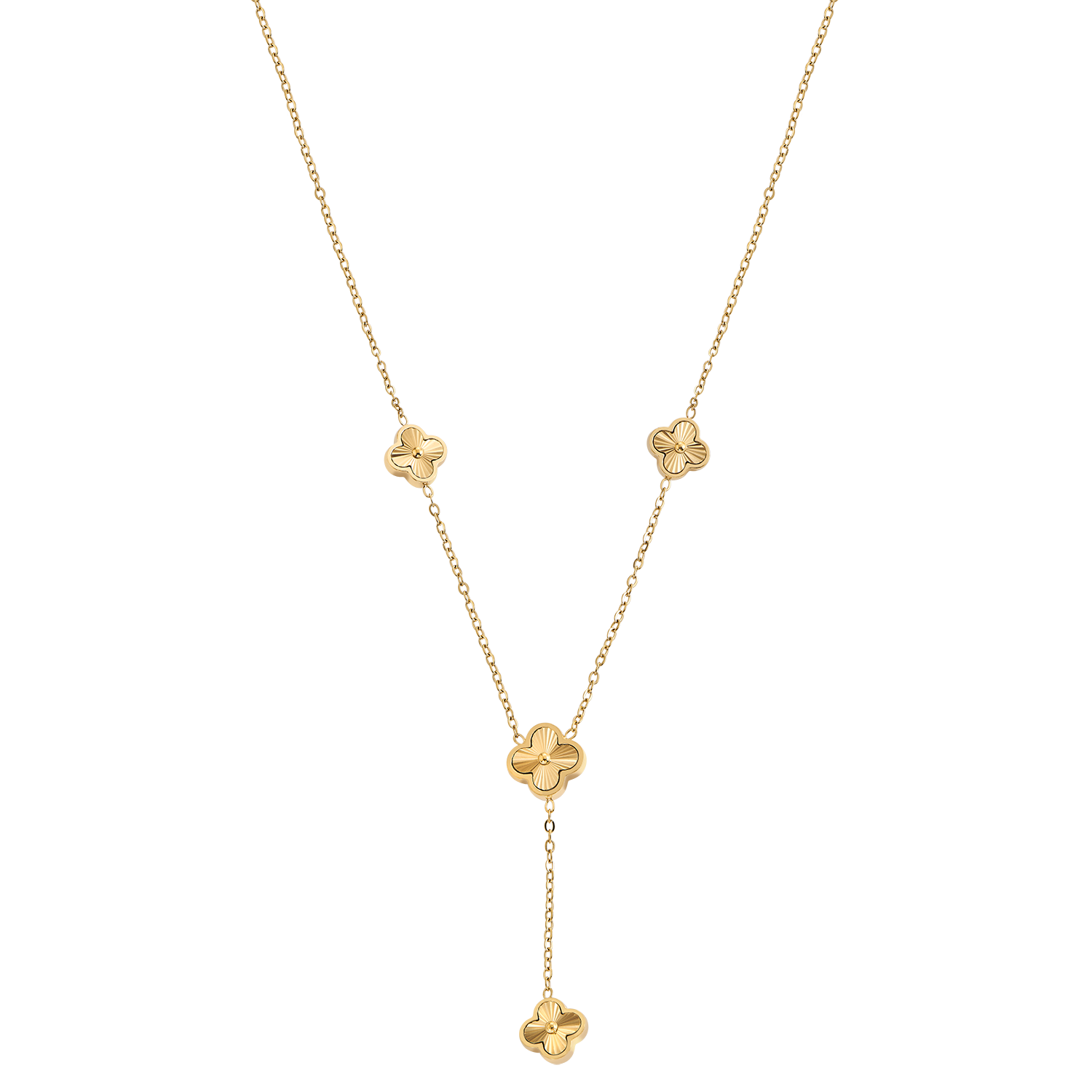 Golden Y-Leaf Halskette