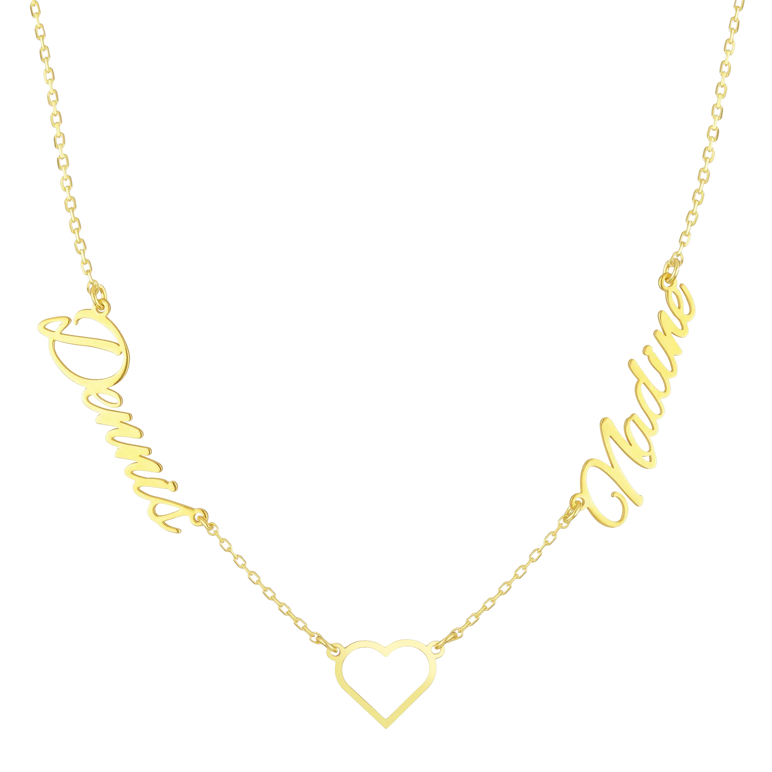 Namenskette Heart - Variante mehrere