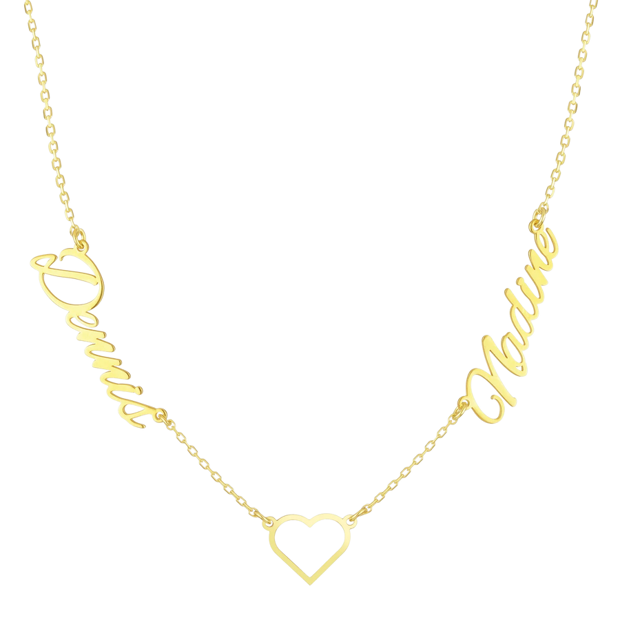 Namenskette Heart - Variante mehrere