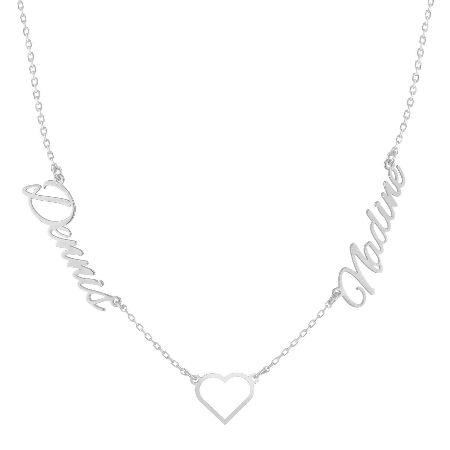 Heart name necklace - several variants