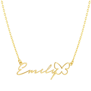Pure Butterfly name necklace