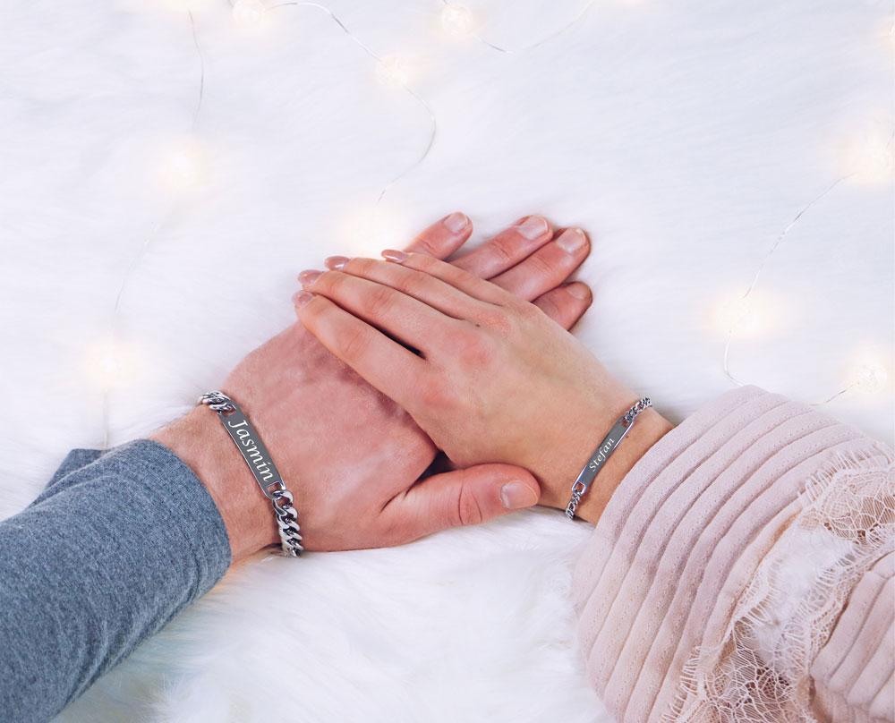 ID partner bracelet with engraving