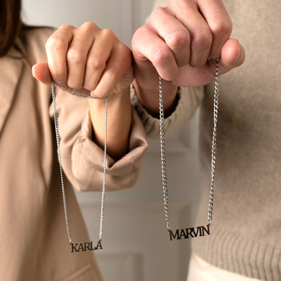 Men's name necklace - Var. Cambria 