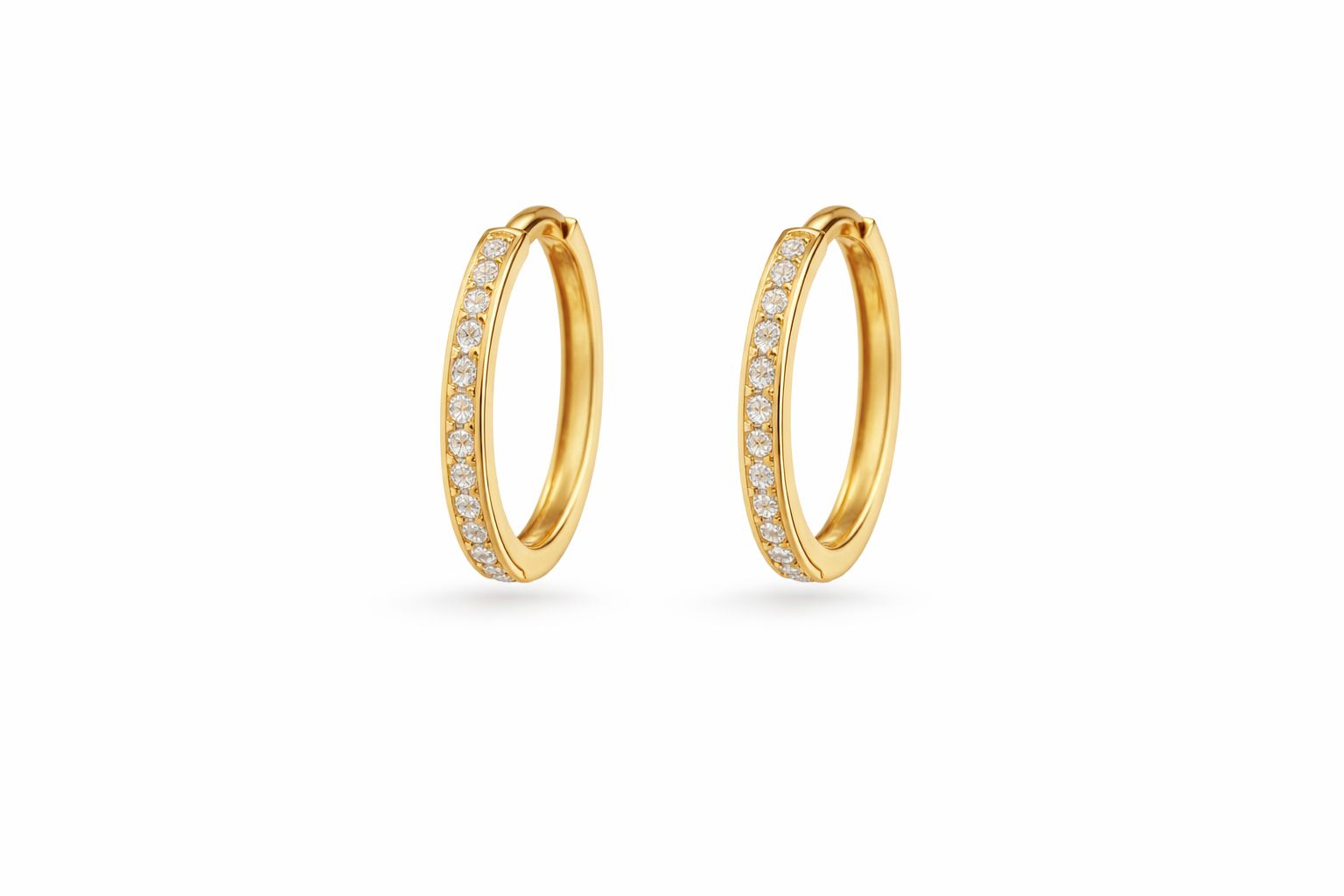 585er Gold 14K Ohrring - Zirkonia