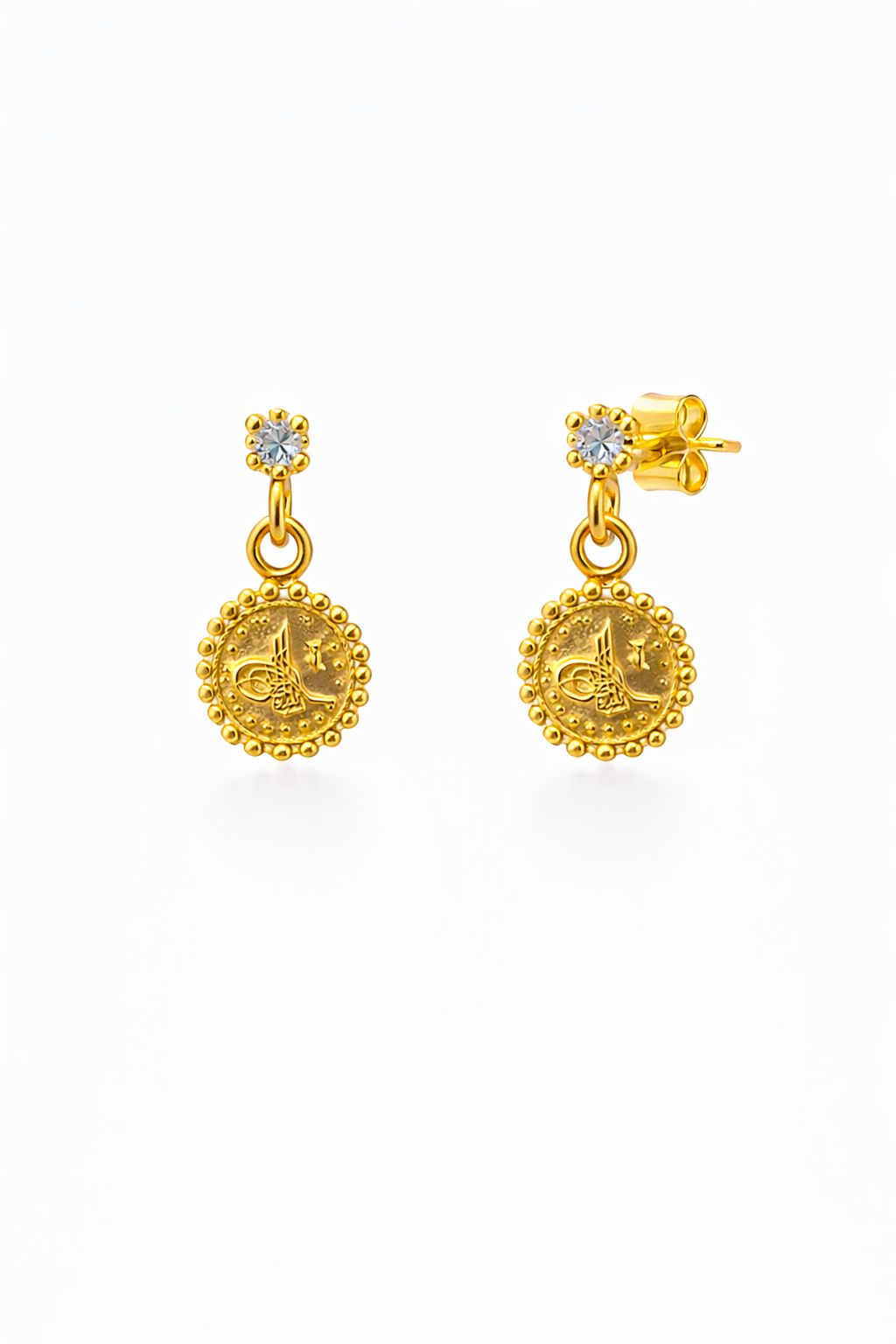585er Gold 14K Ohrstecker - Zirkonia Resat