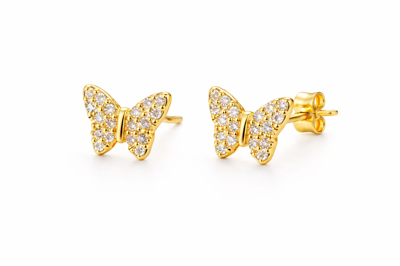 585er Gold 14K Ohrstecker - Butterfly