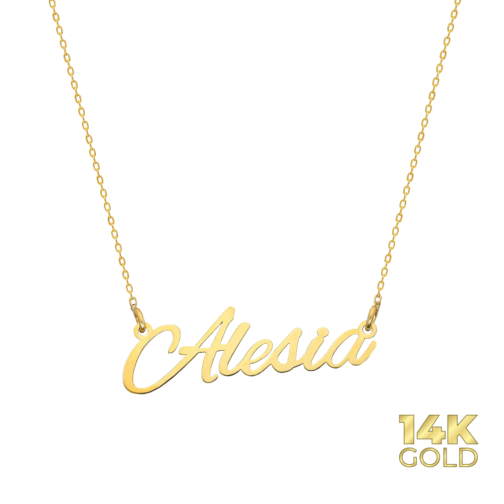 14K - 585 gold name chain - Var. Alesia