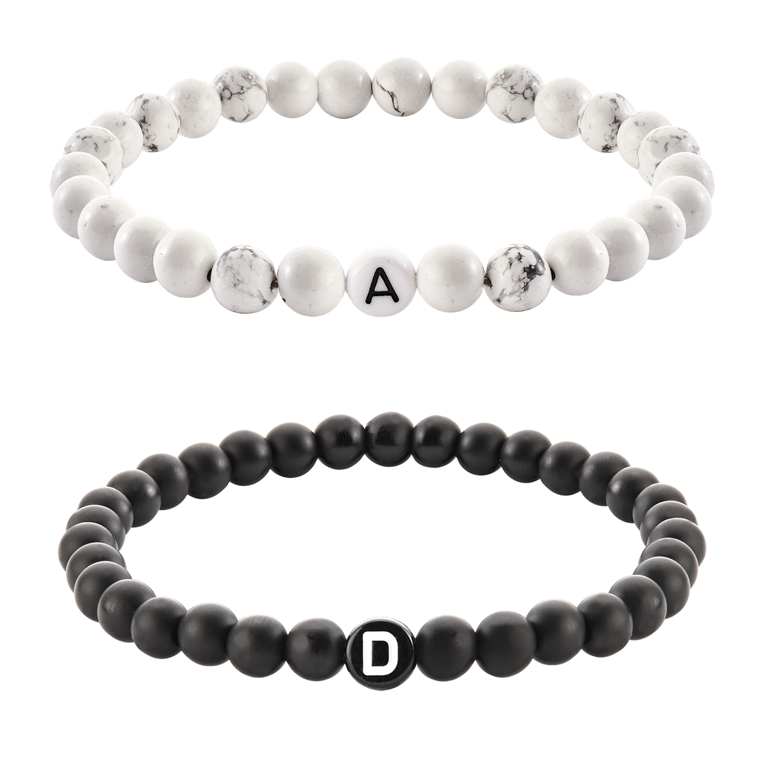 Beaded bracelets with letter