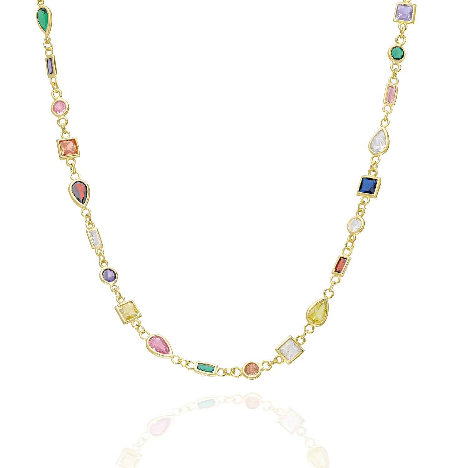 Rainbow Gems Halskette