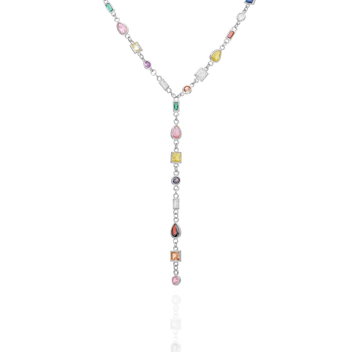 Rainbow Gems Y-Halskette