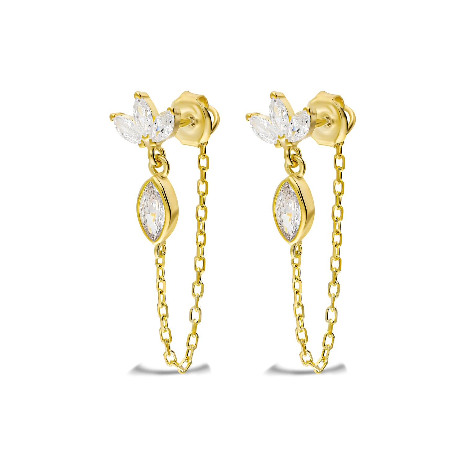 Lotus Chain Ohrringe