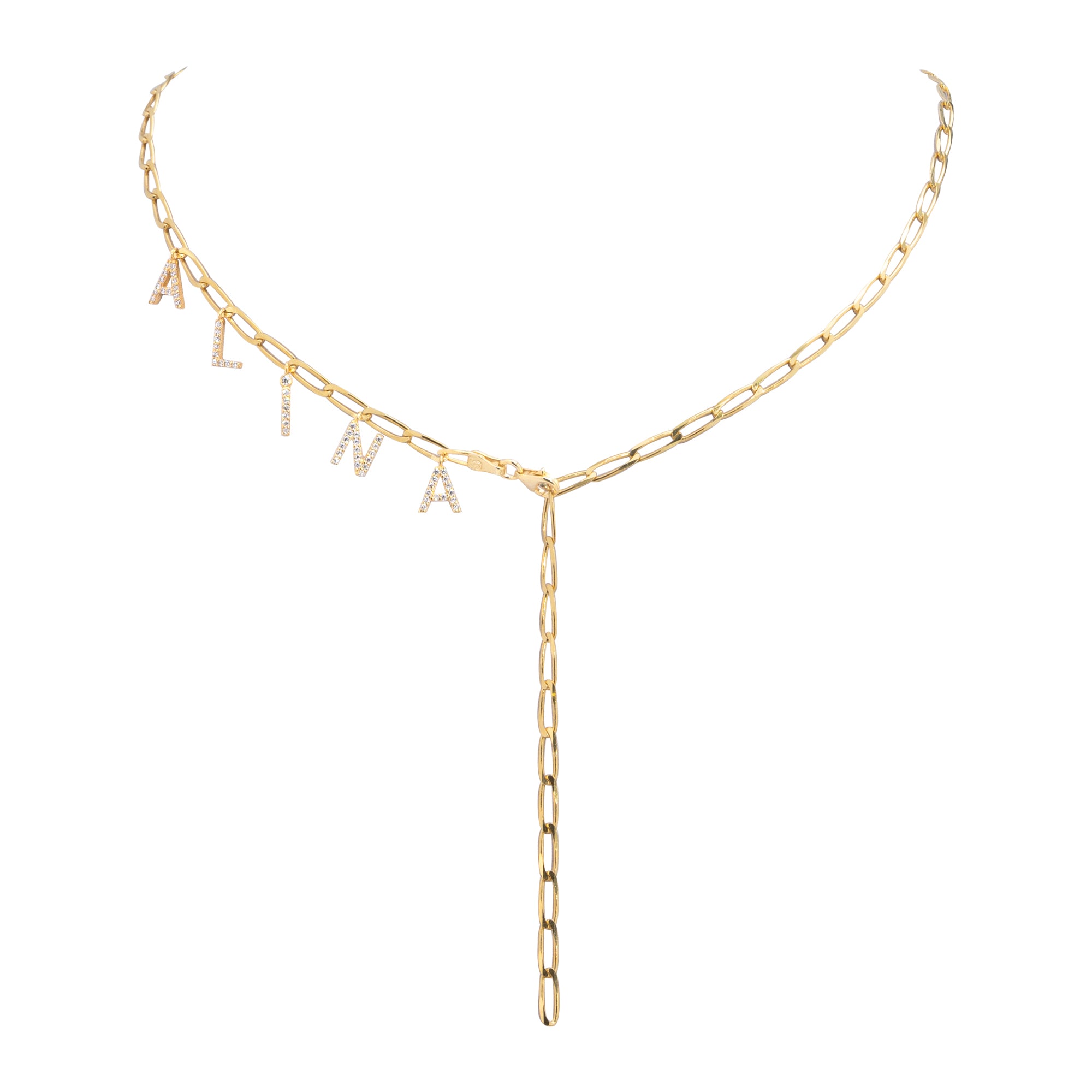 Buchstaben Seldom Y-Halskette