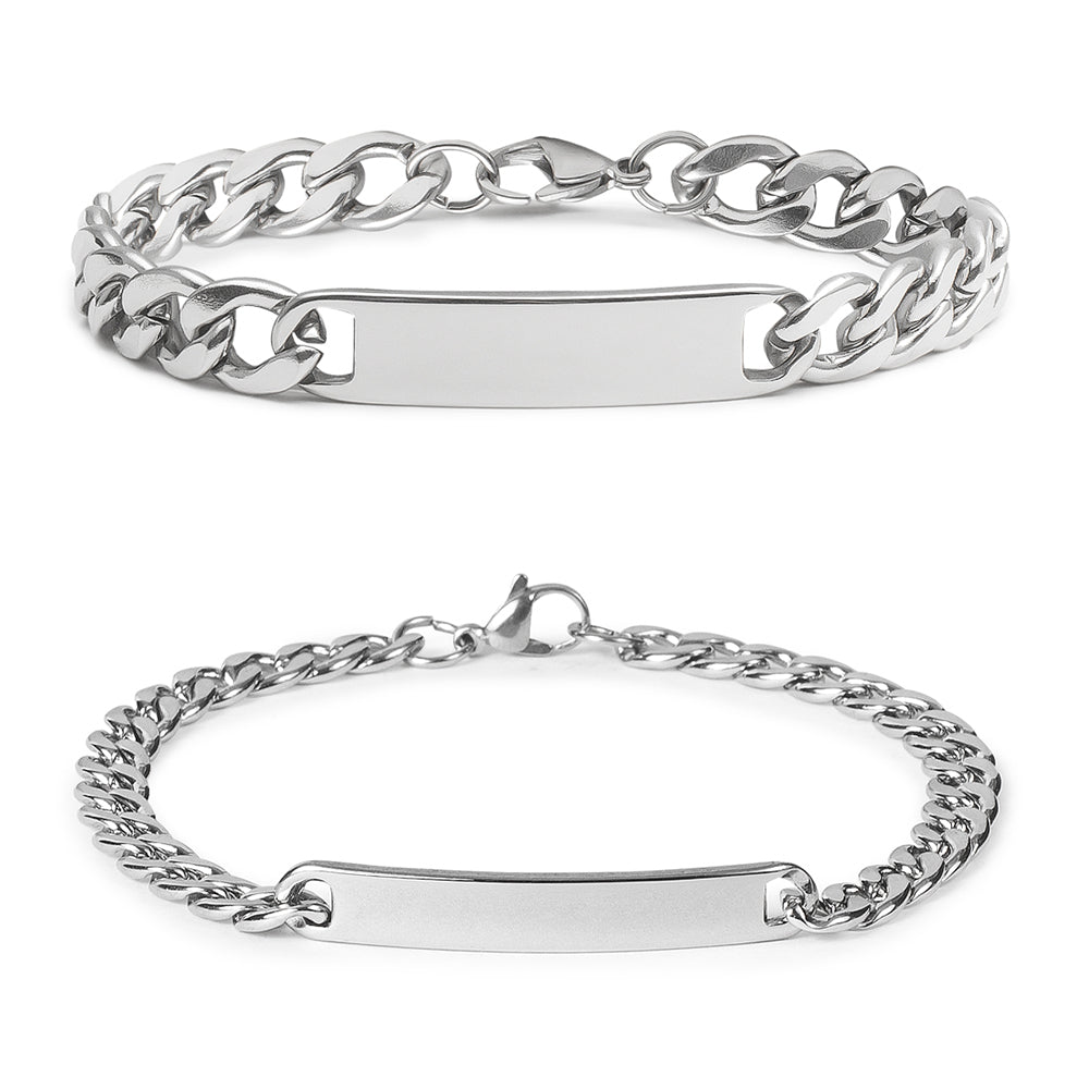 ID partner bracelet with engraving