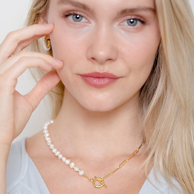 Halskette Semi Pearls (7027024822457)