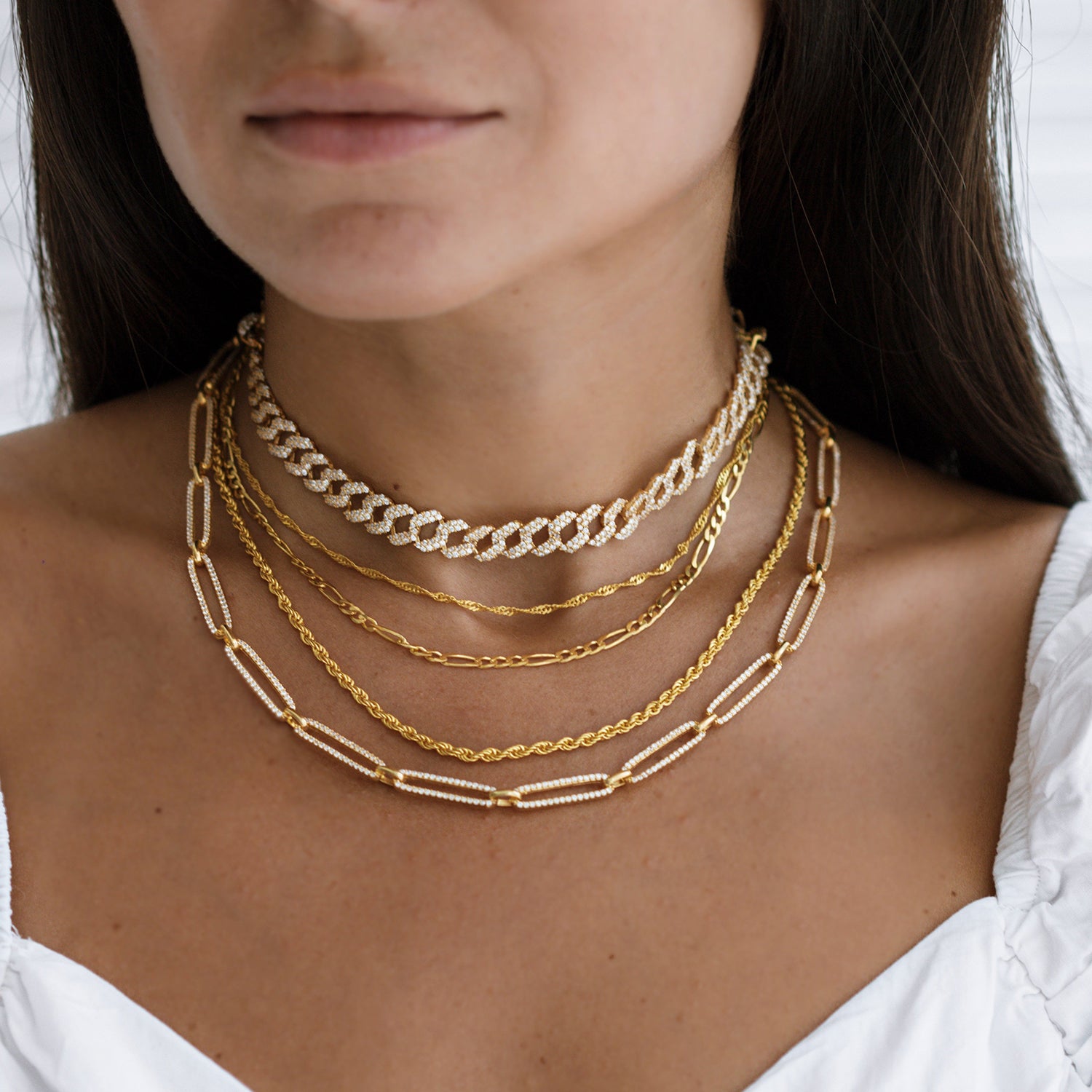 Anker Halskette mit Zirkonia (6613461663929)