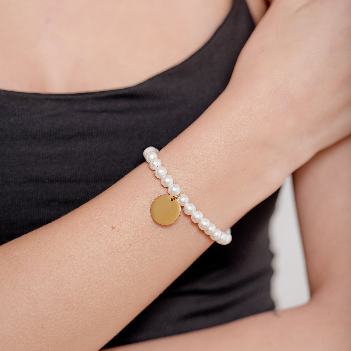 Armband Pearls mit Plättchenanhänger (7052611420345)